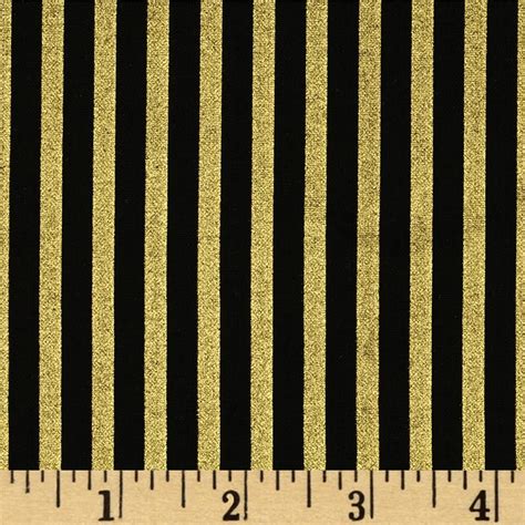 black fabric with gold metallic stripe|farmhouse Stripe gold fabric.